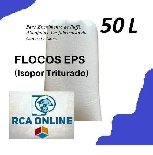 Imagem de Flocos De Isopor 50 Litros Enchimento De Puffs E Almofadas