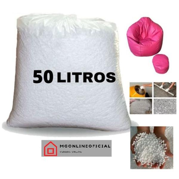 Imagem de Flocos De Isopor 50 Litros Para Preenchimento Puffs