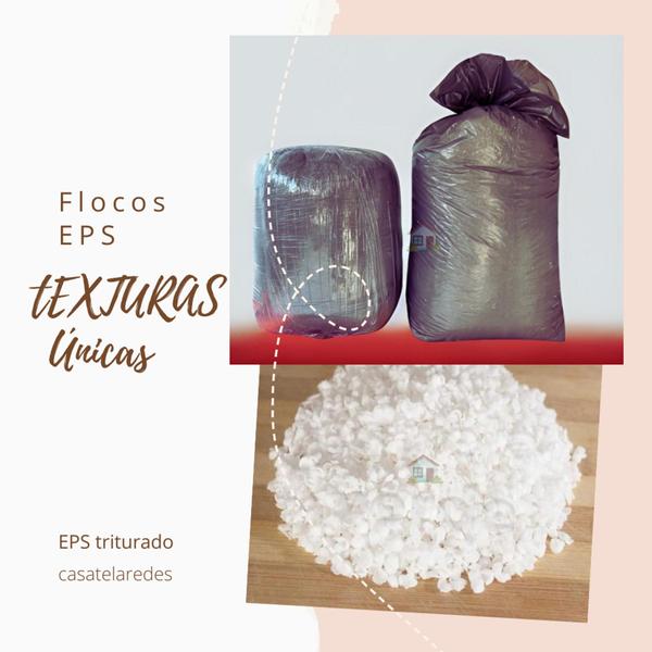 Imagem de Flocos de Isopor para Texturas Projetos Artísticos 100 Litros