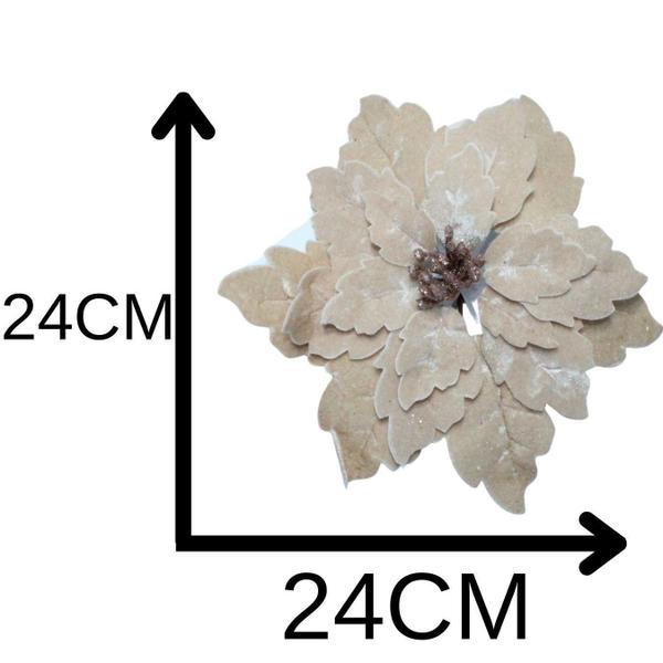 Imagem de Flor Artificial De Natal 24Cm Cor:Marrom