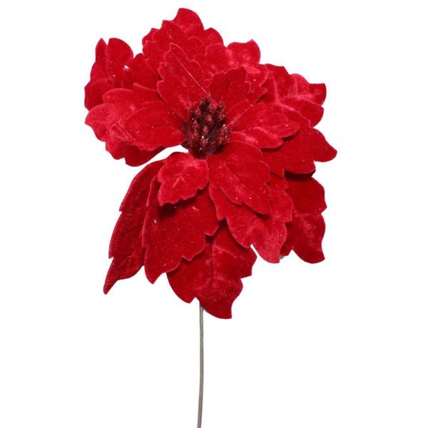 Imagem de Flor Artificial De Natal 24Cm Cor:Vermelho