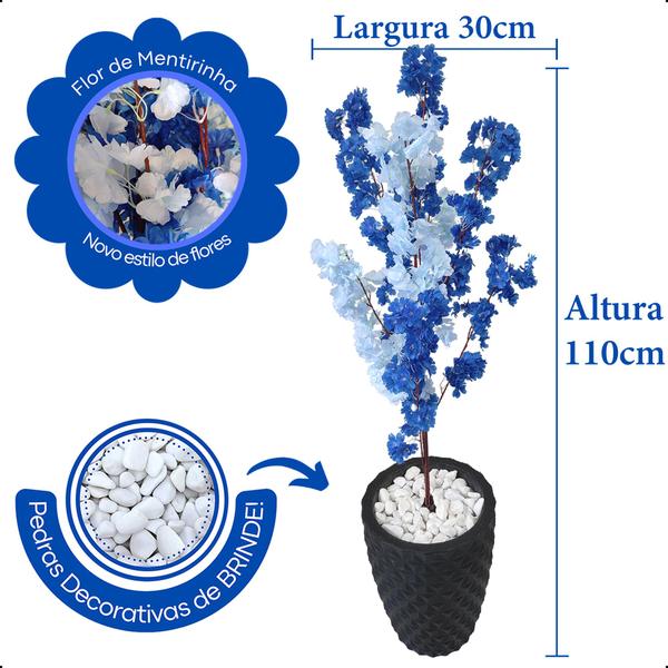 Flor Cerejeira Artificial Japonesa Decoração Vaso Grande - Flor de Mentirinha Imagem de Flor Cerejeira Artificial Japonesa Decoração Vaso Grande