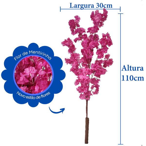 Imagem de Flor Cerejeira Japonesa Cores Arranjo Artificial Sem Vaso