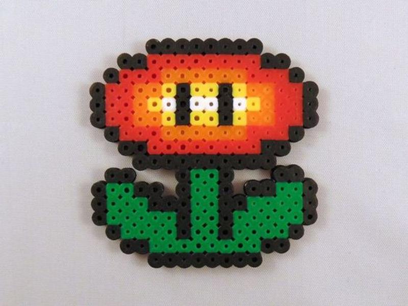 Imagem de Flor de fogo - Super Mario - Figura Pixel art