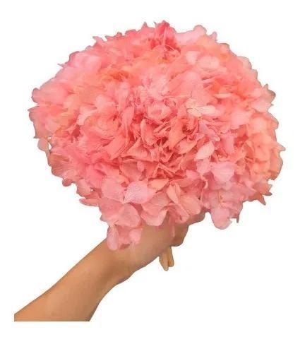 Imagem de Flor De Hortência Rosa Seca Natural Decoração