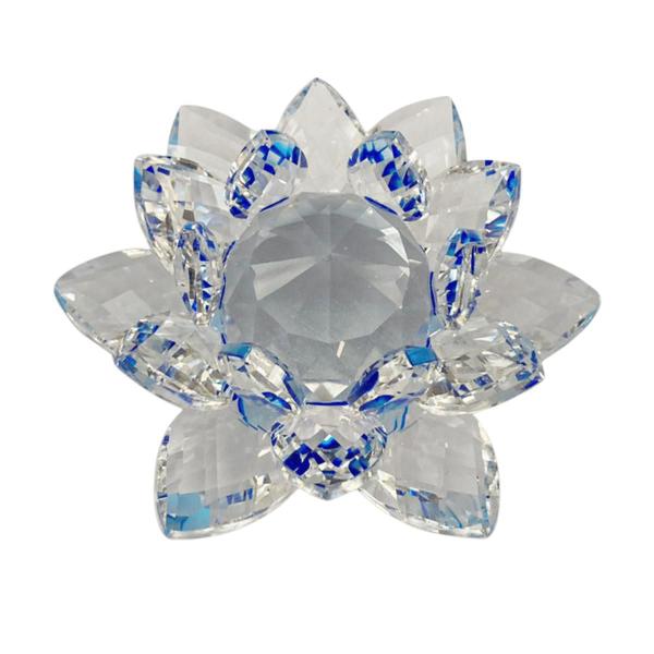 Flor De Lótus Cristal - Miolo 20mm Azul - Trilunna Imagem de Flor De Lótus Cristal - Miolo 20mm Azul
