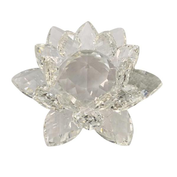 Flor De Lótus Cristal - Miolo 20mm Branca - Trilunna Imagem de Flor De Lótus Cristal - Miolo 20mm Branca