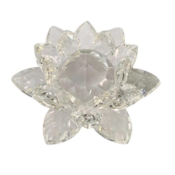 Flor De Lótus Cristal - Miolo 20mm Branca - Trilunna Imagem de Flor De Lótus Cristal - Miolo 20mm Branca