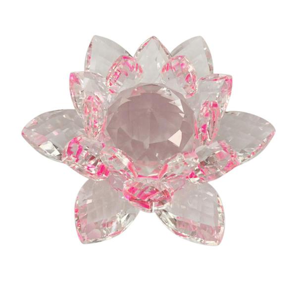 Flor De Lótus Cristal - Miolo 30mm Rosa - Trilunna Imagem de Flor De Lótus Cristal - Miolo 30mm Rosa