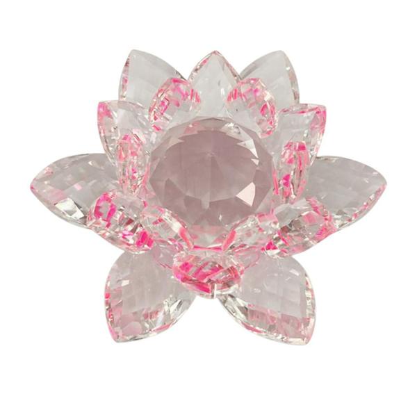 Flor De Lótus Cristal - Miolo 30mm Rosa - Trilunna Imagem de Flor De Lótus Cristal - Miolo 30mm Rosa