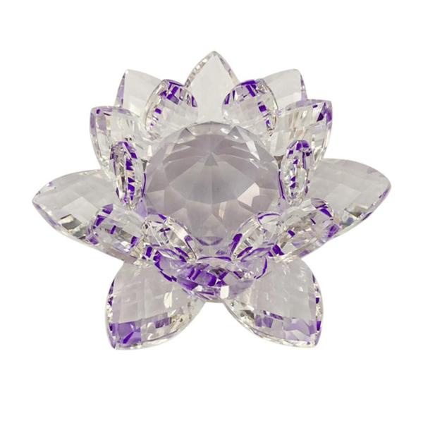 Flor De Lótus Cristal - Miolo 30mm Roxa - Trilunna Imagem de Flor De Lótus Cristal - Miolo 30mm Roxa