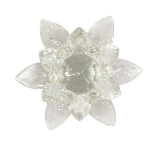 Flor De Lótus Vidro Miolo 40mm Branco Decoração Presente - Trilunna Imagem de Flor De Lótus Vidro Miolo 40mm Branco Decoração Presente