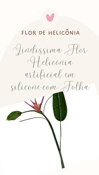 Imagem de Flor Helicônia Artificial/BicodePapagaio/Haste/FlorBananeira/Caeté/BananeiradoMato/Arranjo/Decoração