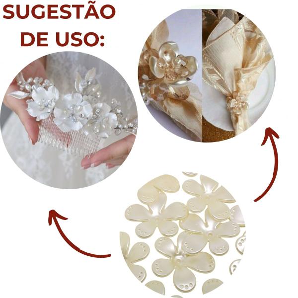 Imagem de Flor para strass em perola abs 32mm 250g