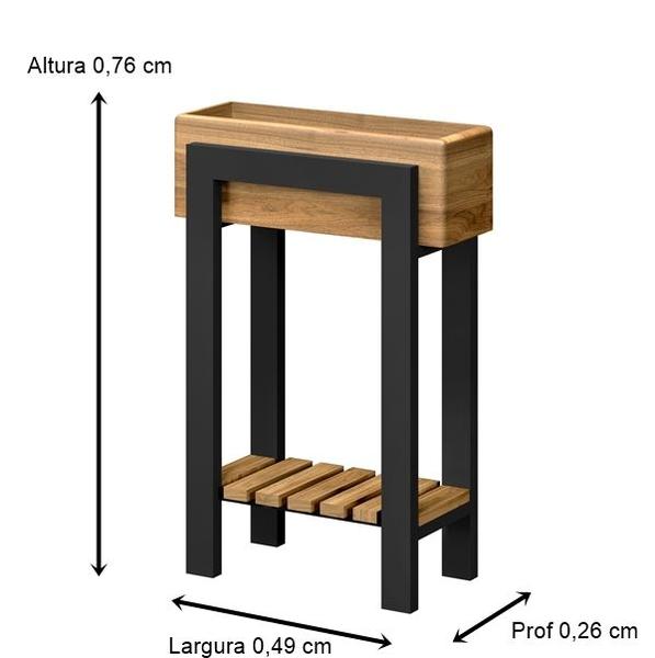 Imagem de Floreira para Jardim Em Ferro Eco Garden Com cachepot em madeira  - Comprar Móveis em Casa