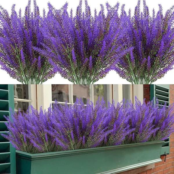 Imagem de Flores Artificiais de Lavanda Provençal - 5 Peças - Estilo Nórdico - Vaso Decorativo