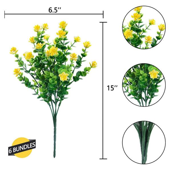 Imagem de Flores artificiais GREENRAIN para decoração ao ar livre (pacote com 9)