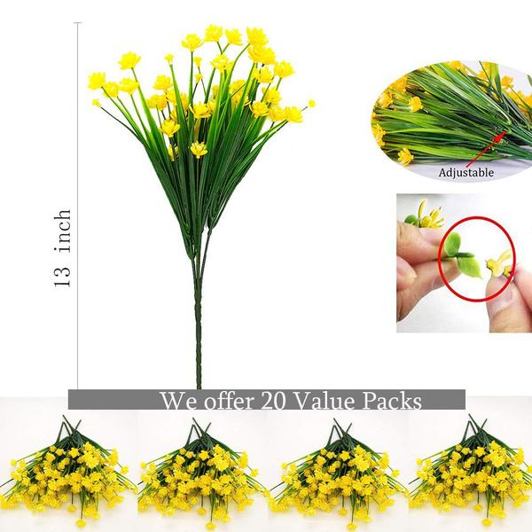 Imagem de Flores artificiais Grunyia Daffodil 20 pacotes ao ar livre