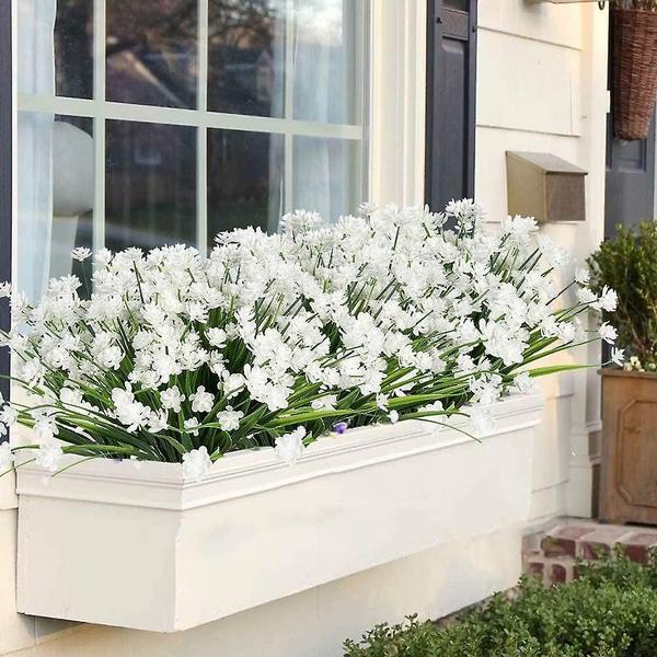 Imagem de Flores artificiais Wokex Outdoor Resistentes a UV Faux 8 pacotes