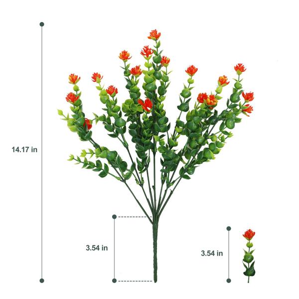 Imagem de Flores artificiais YIBUKIY resistentes a UV para exterior: 20 pacotes