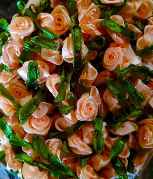 Imagem de Florzinha De Rococó Colorida Cetim Laços Tiaras 100 Unidades