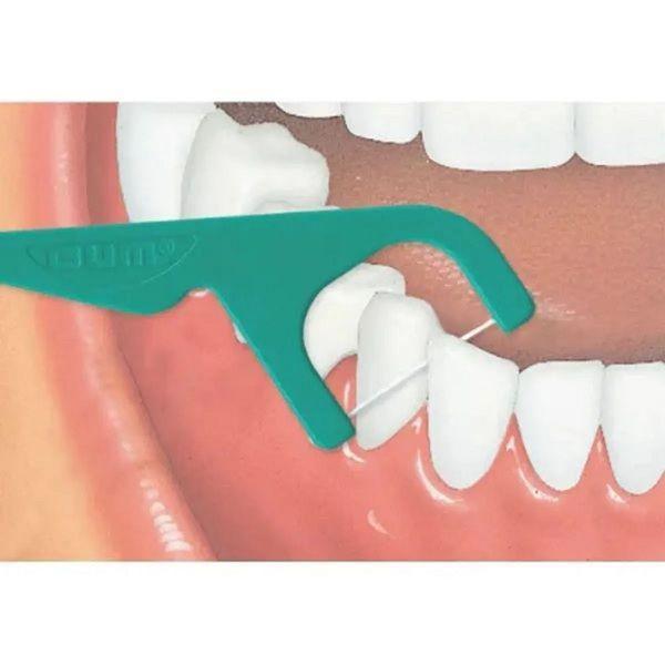 Imagem de Flosser Fio Dental com Haste GUM Roxo 40 Unidades - Sunstar