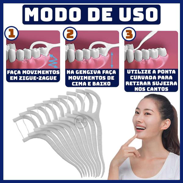 Imagem de Flosser Fio Dental Suporte Com Haste Caixinha 20Un