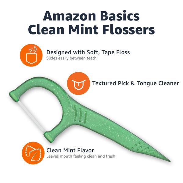 Imagem de Flossers Amazon Basics Clean Mint 75 unidades, 1 pacote