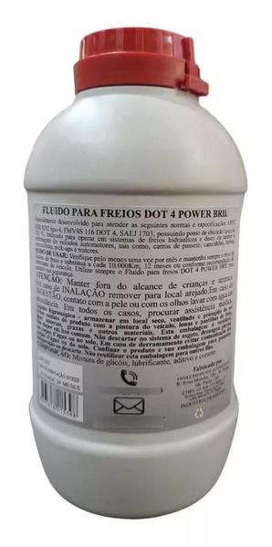 Imagem de Fluido de Freio Óleo De Freio Dot 4 Dot4 Alta Temperatura 500ml Power