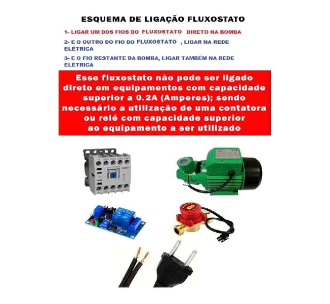 Imagem de Fluxostato Chave Para Bomba Pressurizadora 110v De 3/4