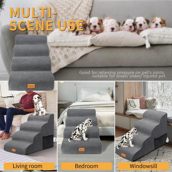 Imagem de Foam Dog Steps Topmart High Density 4 camadas para cães mais velhos