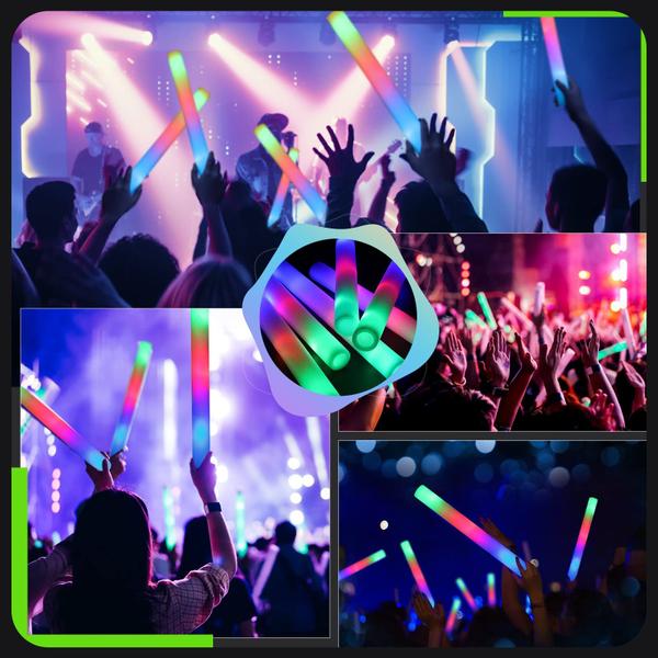 Imagem de Foam Glow Sticks HONLYNE Giant 40 cm com 3 modos 38 unidades