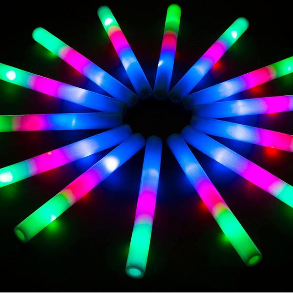 Imagem de Foam Glow Sticks SHQDD Glow Sticks Bulk 40 cm 28 unidades 3 modos