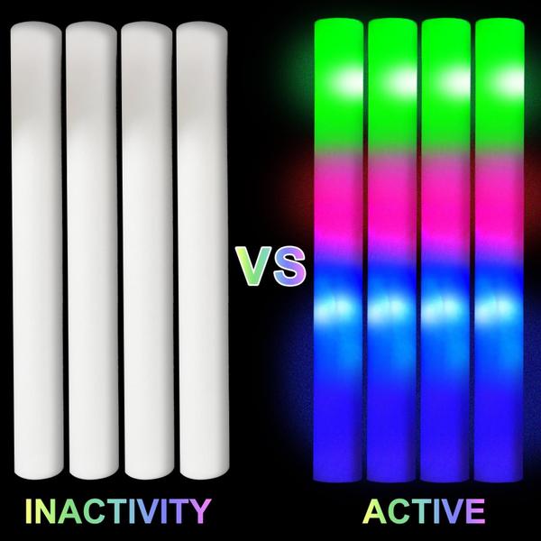 Foam Glow Sticks TURNMEON Giant de 16 polegadas, 32 unidades com 3 modos Imagem de Foam Glow Sticks TURNMEON Giant de 16 polegadas, 32 unidades com 3 modos