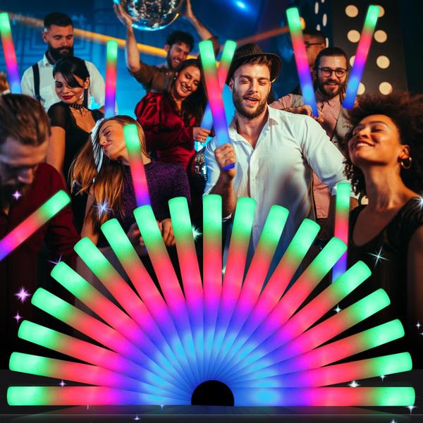 Imagem de Foam Glow Sticks Wellent 155 Foam Light Up 3 modos LED