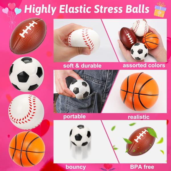 Imagem de Foam Stress Balls Thremhoo, 16 unidades com vales-presente, basquete