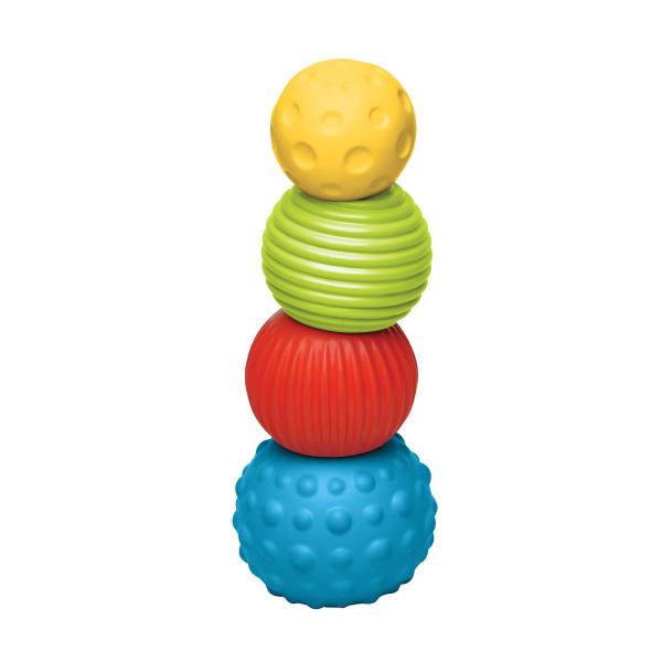 Imagem de Fofibolas brinquedo bebe sensorial macio encaixe empilhavel