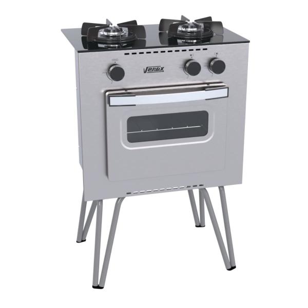 Fogao 2 Bocas Venax Mini Cook Inox Gas Glp Imagem de Fogao 2 Bocas Venax Mini Cook Inox Gas Glp