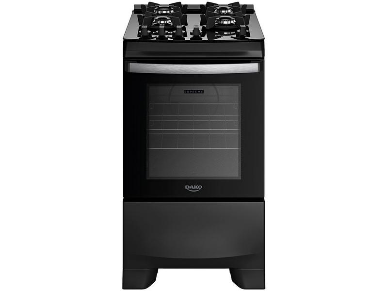 Fogão 4 Bocas Dako Preto Supreme Glass Fogão 4 Bocas Dako Preto Supreme Glass
