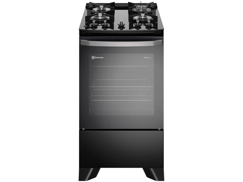 Fogão 4 Bocas Electrolux Preto Mesa de Vidro Efficient PerfectCook FE4GP Fogão 4 Bocas Electrolux Preto Mesa de Vidro Efficient PerfectCook FE4GP