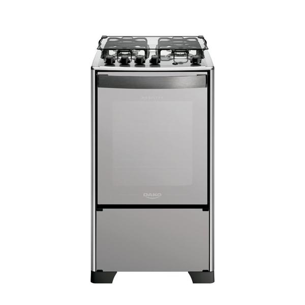 Imagem de Fogão 4 Bocas Espelhado com Mesa Inox Dako Magister Inox Style Bivolt