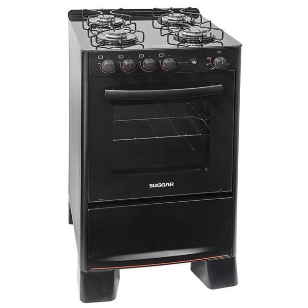 Imagem de Fogão 4 Bocas Suggar Cook Glass Mesa de Vidro Preto Bivolt - Fgvcg410pt