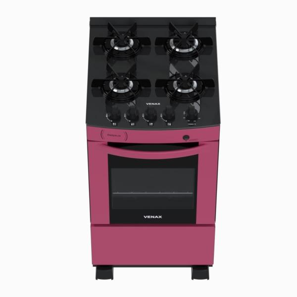 Imagem de Fogao 4 Bocas Venax Delplus Vitreo Bl Pink Gas Glp