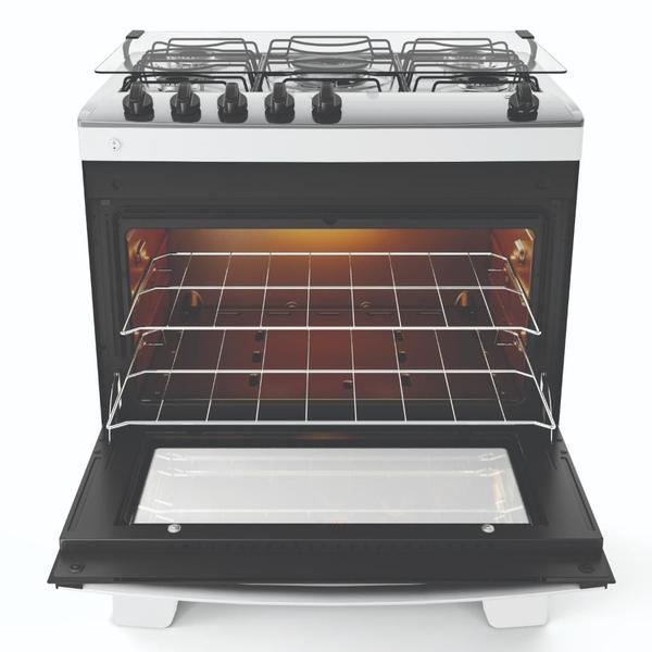 Imagem de Fogão 5 Bocas Atlas Agile com Acendimento Automático e Forno 86L Branco Bivolt