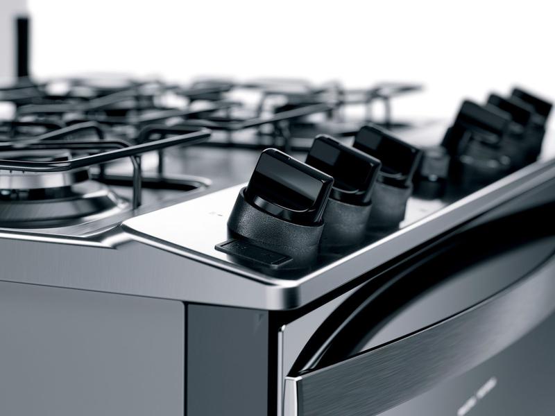 Imagem de Fogão 5 Bocas Brastemp Inox Duplo Forno BFD5NCR