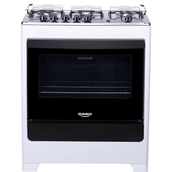 Imagem de Fogão 5 bocas Dako Supreme Branco 5 bocas com acendimento automático e Forno de 100L - Bivolt