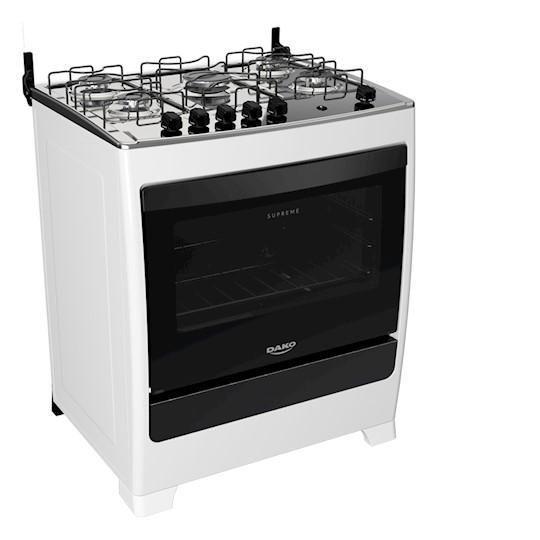 Imagem de Fogão 5 bocas Dako Supreme Branco 5 bocas com acendimento automático e Forno de 100L - Bivolt