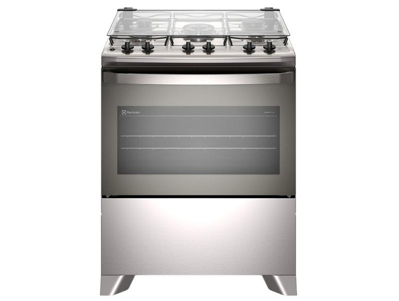 Fogão 5 Bocas Electrolux Inox Cinza Efficient FE5IG
