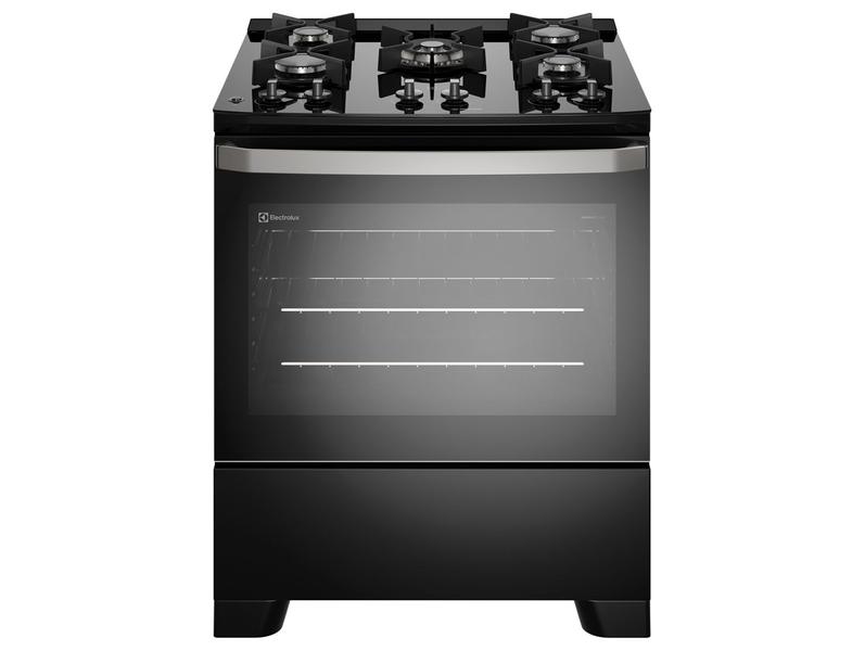 Fogão 5 Bocas Electrolux Inox Preto Mesa de Vidro Efficient FE5GB Fogão 5 Bocas Electrolux Inox Preto Mesa de Vidro Efficient FE5GB