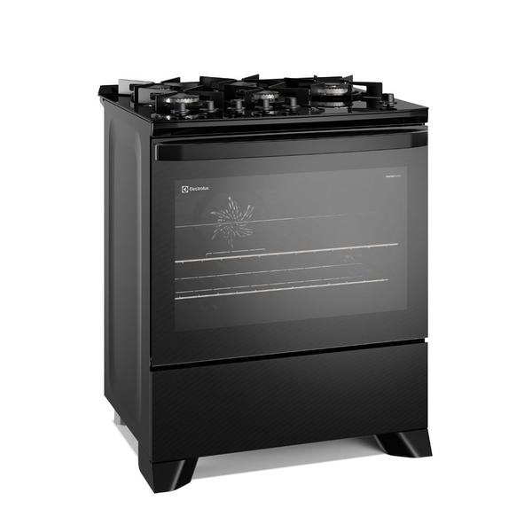 Imagem de Fogão 5 bocas Electrolux Preto Experience c/ Mesa de Vidro, Grill e PerfectCook360 (FE5CP)